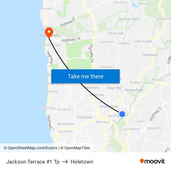 Jackson Terrace #1 Tp to Holetown map