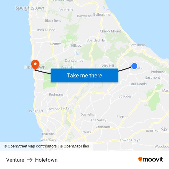 Venture to Holetown map