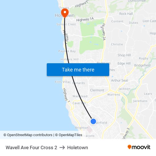Wavell  Ave Four Cross 2 to Holetown map