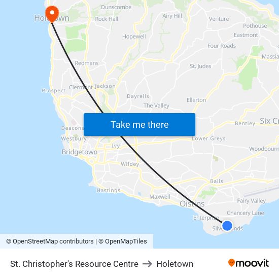 St. Christopher's Resource Centre to Holetown map