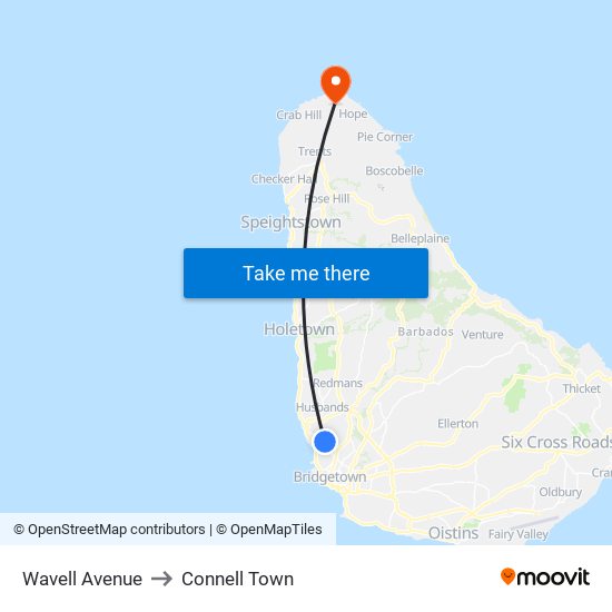 Wavell Avenue to Connell Town map