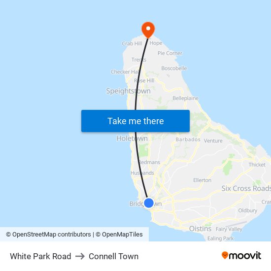 White Park Road to Connell Town map