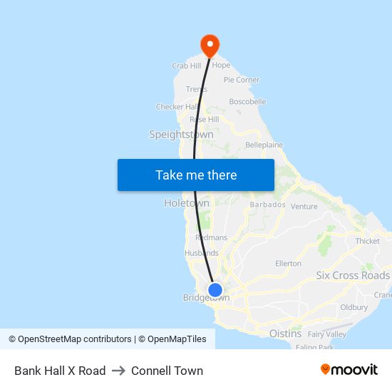 Bank Hall X Road to Connell Town map