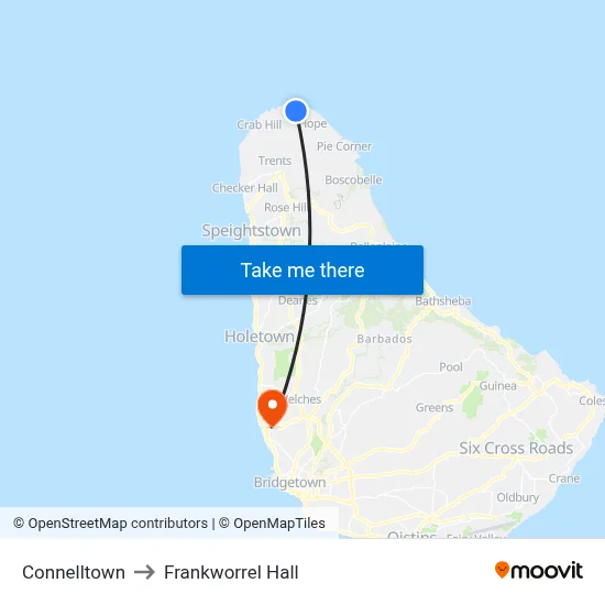 Connelltown to Frankworrel Hall map