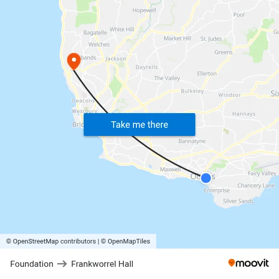 Foundation to Frankworrel Hall map