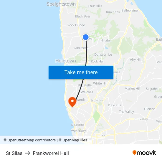St Silas to Frankworrel Hall map