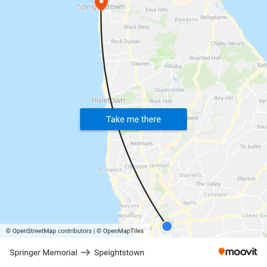 Springer Memorial to Speightstown map