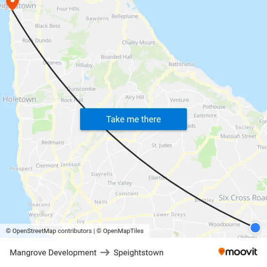 Mangrove Development to Speightstown map