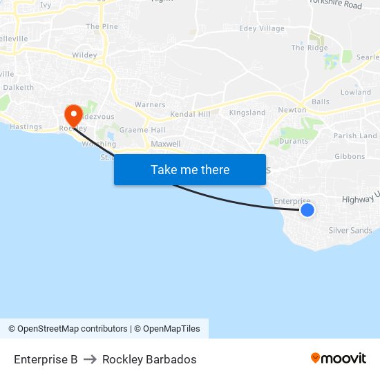 Enterprise B to Rockley Barbados map