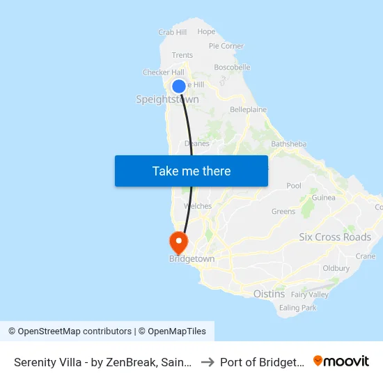 Serenity Villa - by ZenBreak, Saint Peter to Port of Bridgetown map