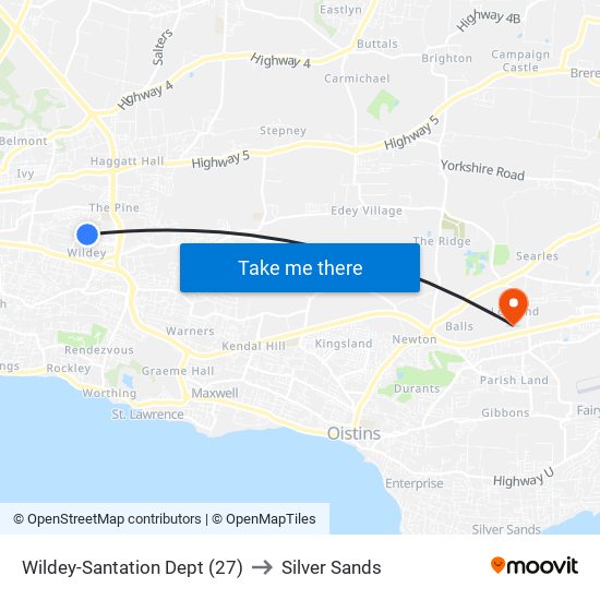 Wildey-Santation Dept (27) to Silver Sands map