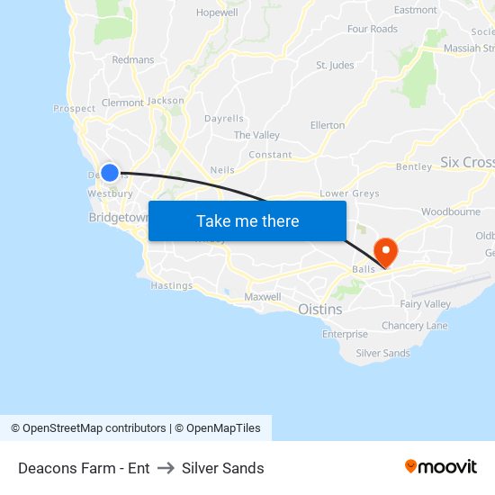 Deacons Farm - Ent to Silver Sands map
