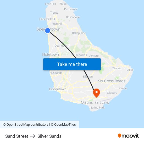 Sand Street to Silver Sands map