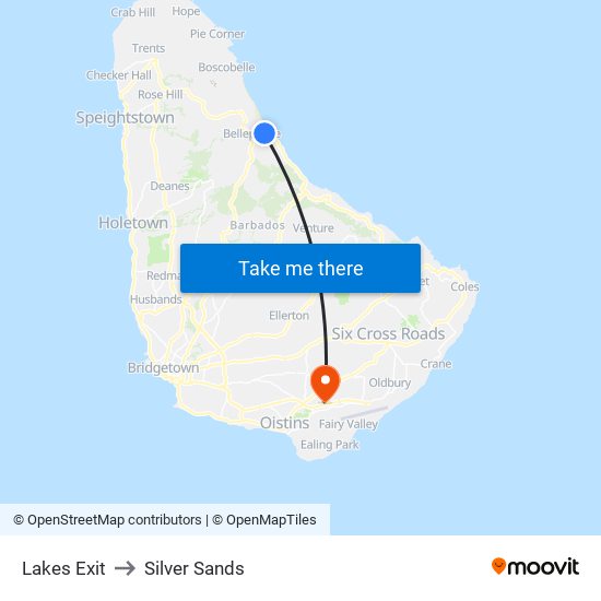 Lakes  Exit to Silver Sands map