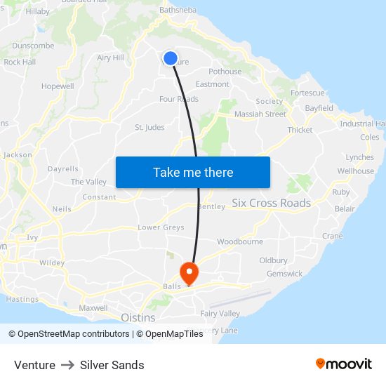 Venture to Silver Sands map