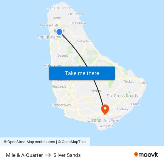 Mile & A-Quarter to Silver Sands map
