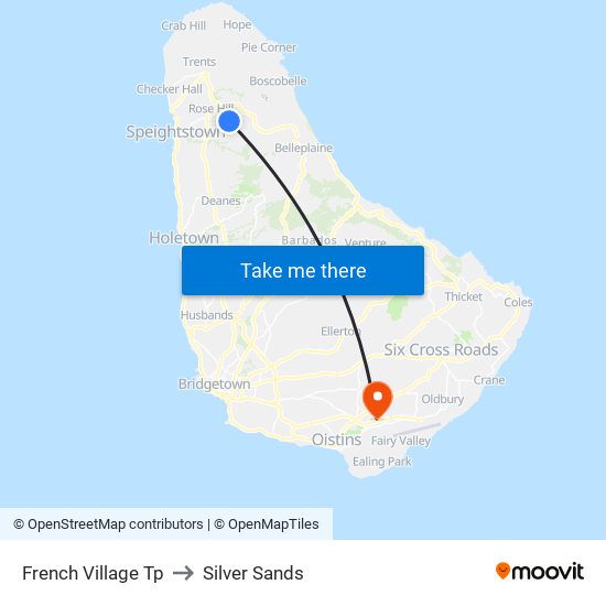French Village Tp to Silver Sands map