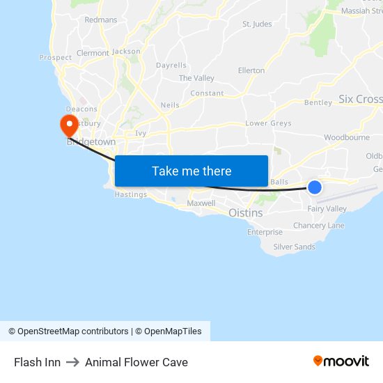 Flash Inn to Animal Flower Cave map