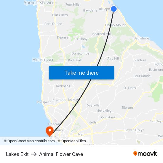 Lakes  Exit to Animal Flower Cave map