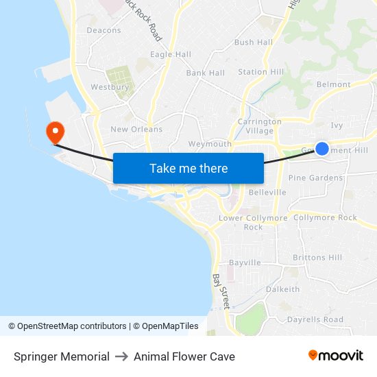 Springer Memorial to Animal Flower Cave map