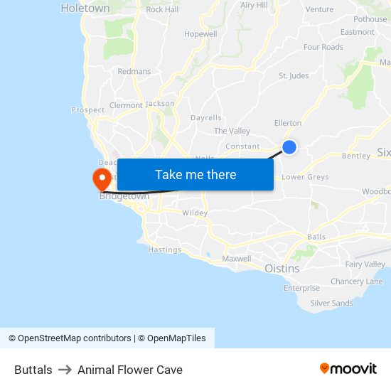 Buttals to Animal Flower Cave map