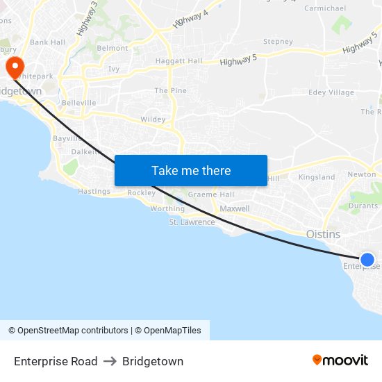 Enterprise Road to Bridgetown map