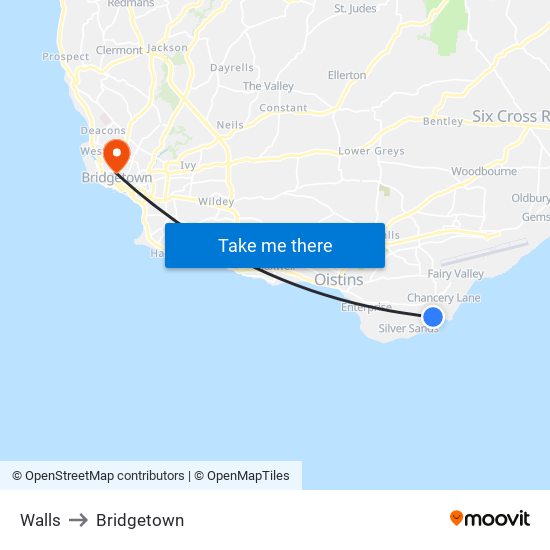 Walls to Bridgetown map
