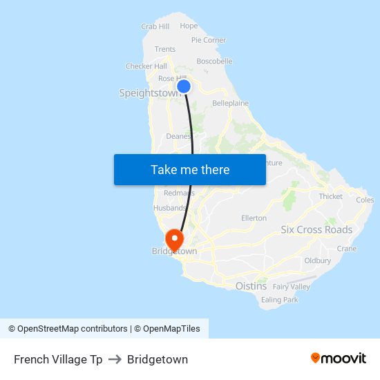 French Village Tp to Bridgetown map
