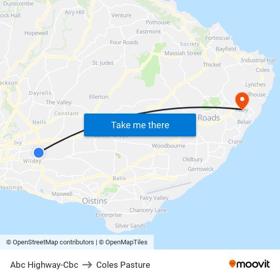 Abc Highway-Cbc to Coles Pasture map