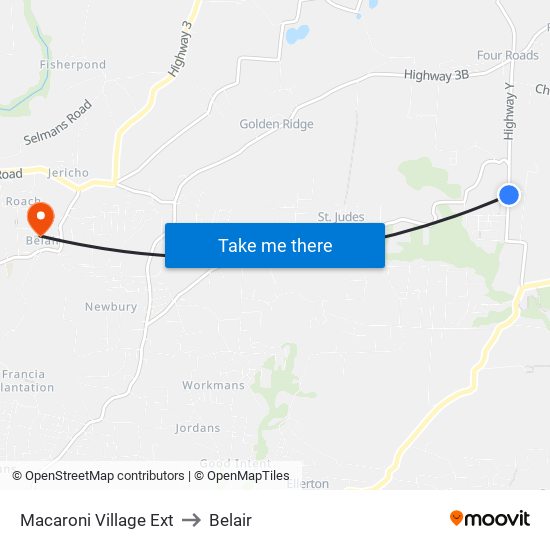 Macaroni Village Ext to Belair map