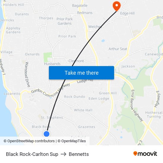 Black Rock-Carlton Sup to Bennetts map