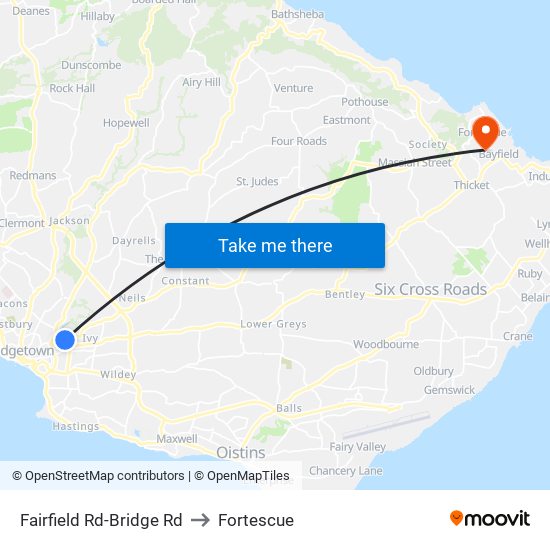Fairfield Rd-Bridge Rd to Fortescue map