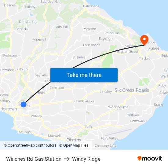 Welches Rd-Gas Station to Windy Ridge map