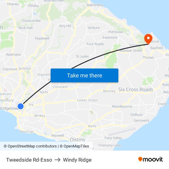 Tweedside Rd-Esso to Windy Ridge map
