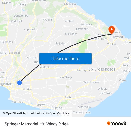 Springer Memorial to Windy Ridge map