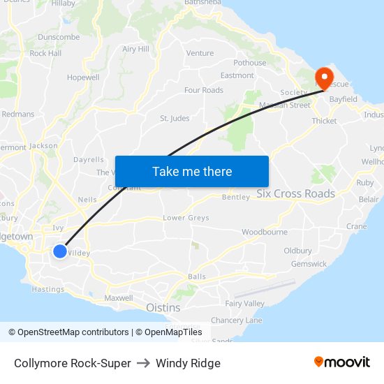 Collymore Rock-Super to Windy Ridge map