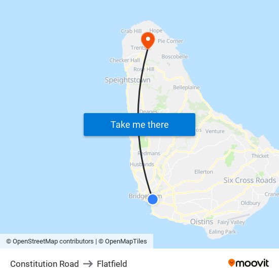Constitution Road to Flatfield map