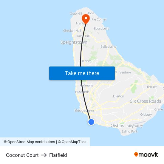 Coconut Court to Flatfield map