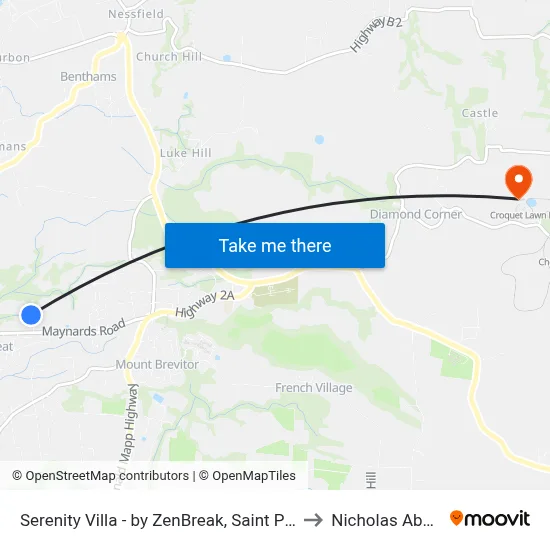 Serenity Villa - by ZenBreak, Saint Peter to Nicholas Abbey map