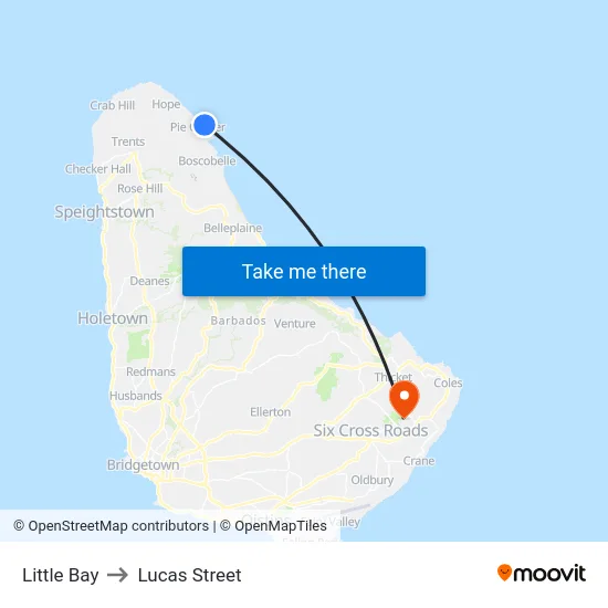 Little Bay to Lucas Street map