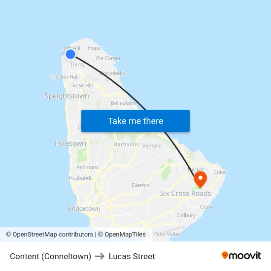 Content (Conneltown) to Lucas Street map