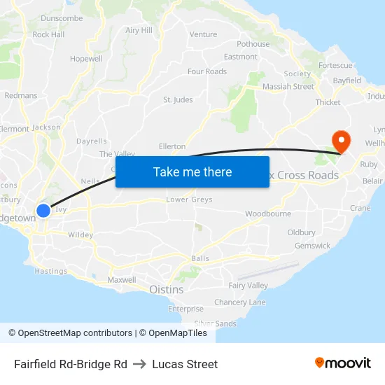 Fairfield Rd-Bridge Rd to Lucas Street map