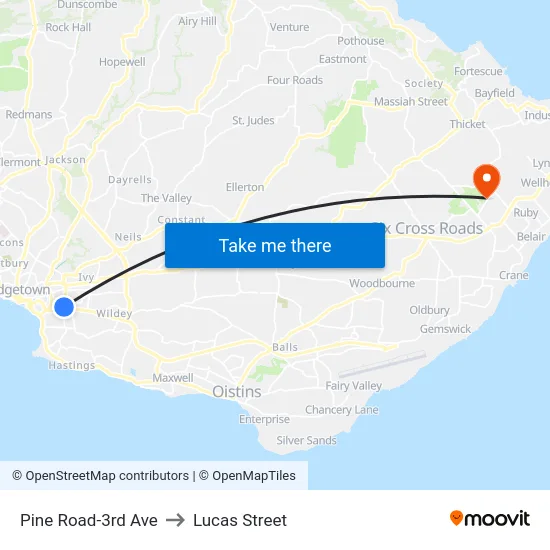 Pine Road-3rd Ave to Lucas Street map
