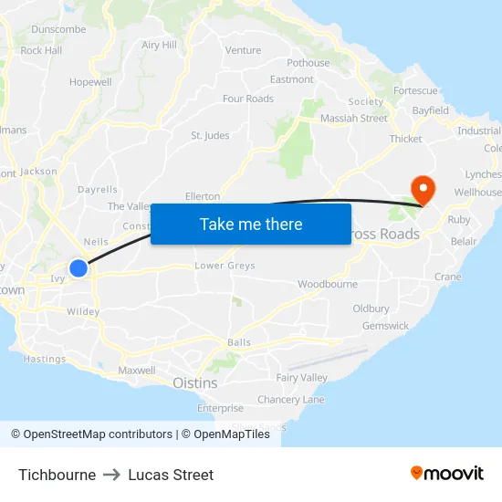Tichbourne to Lucas Street map