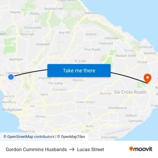 Gordon Cummins Husbands to Lucas Street map