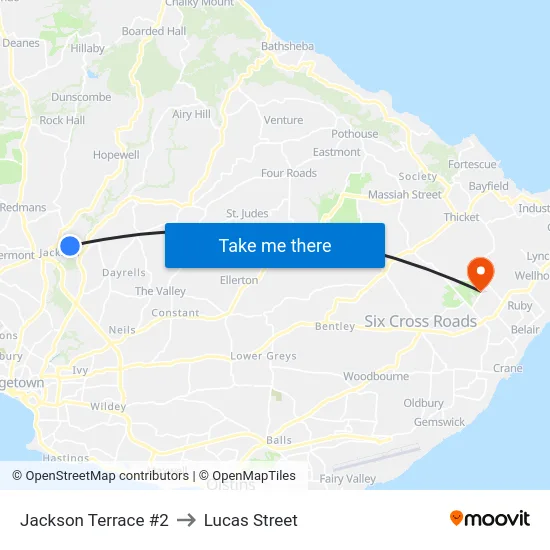 Jackson Terrace #2 to Lucas Street map