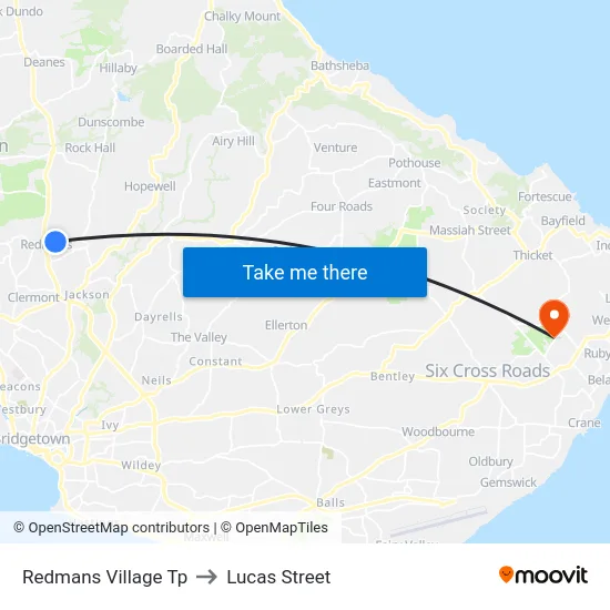 Redmans Village Tp to Lucas Street map