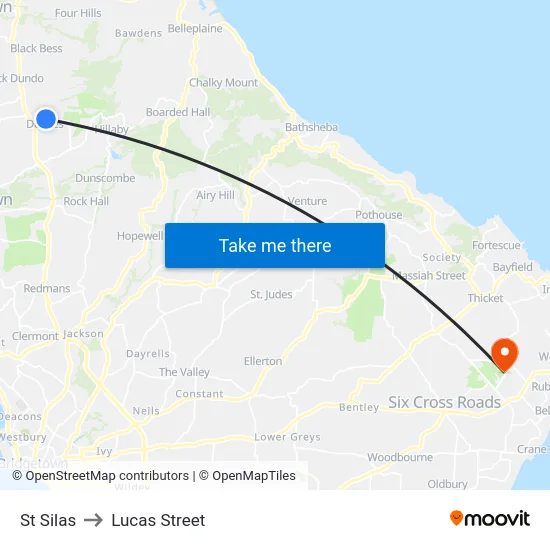 St Silas to Lucas Street map