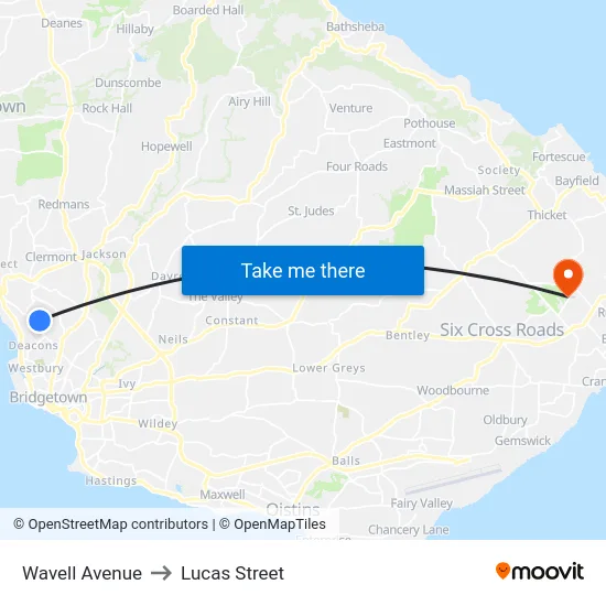 Wavell Avenue to Lucas Street map
