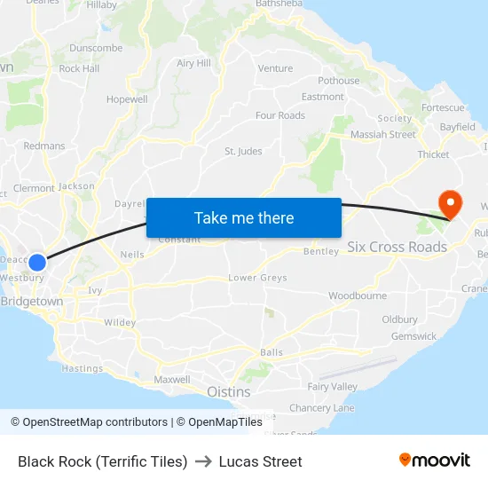 Black Rock (Terrific Tiles) to Lucas Street map